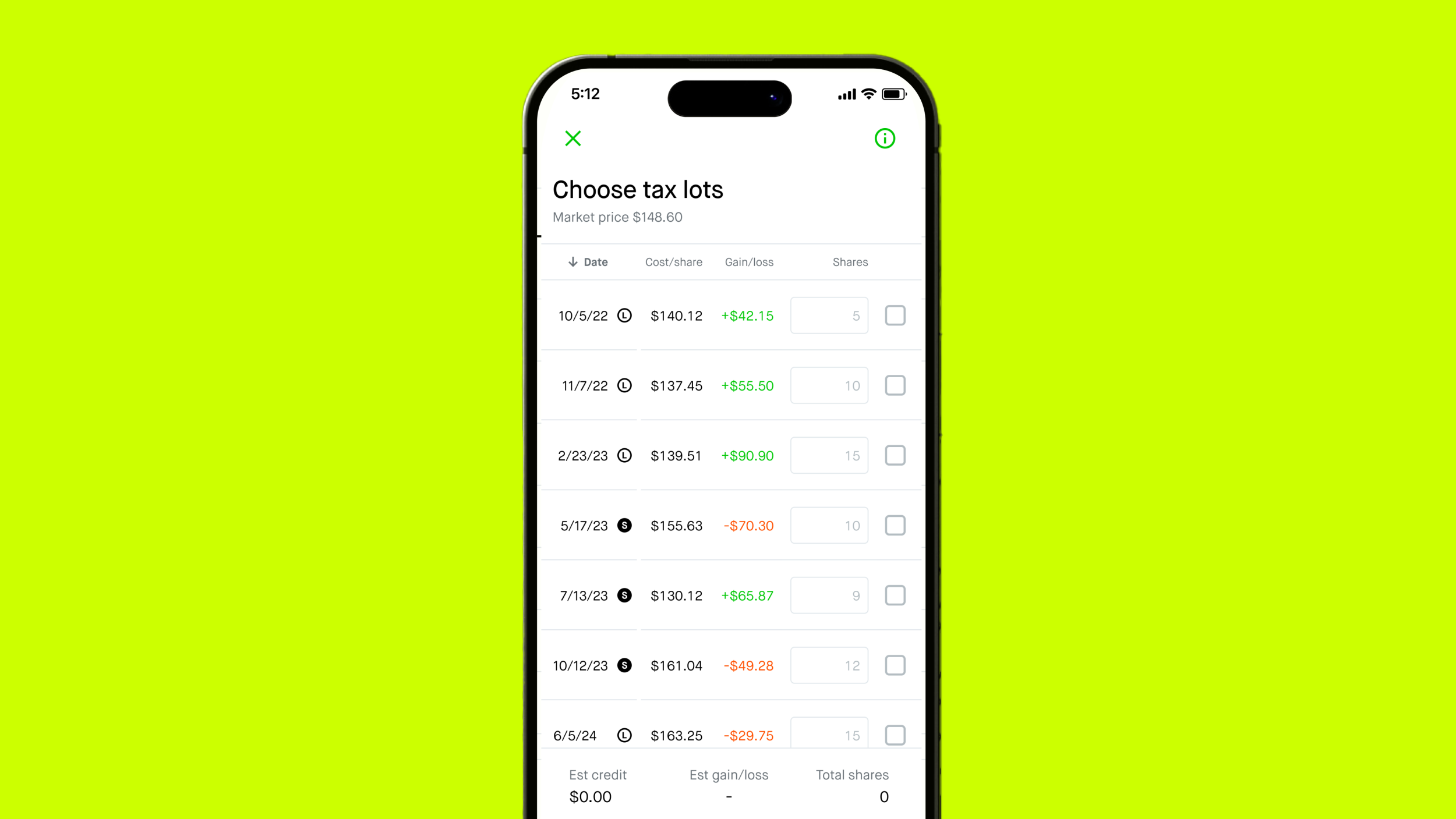 DeFi tax lots